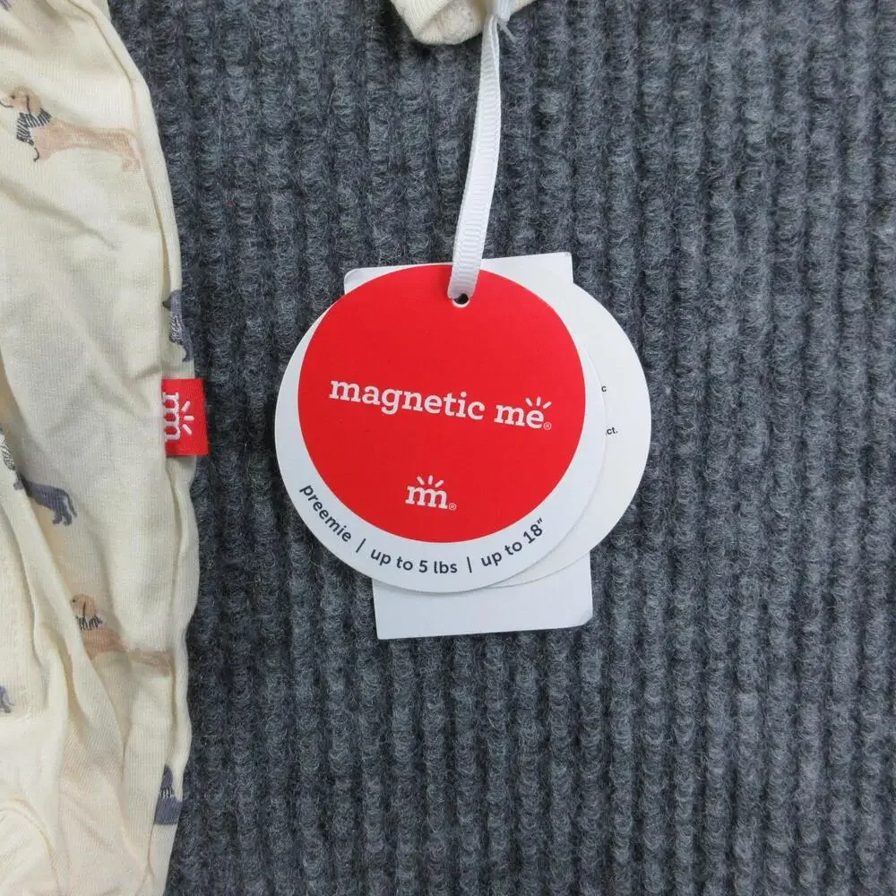 Magnetic Me Coverall Baby Preemie White Modal Magnetic Footie One-Piece NWT